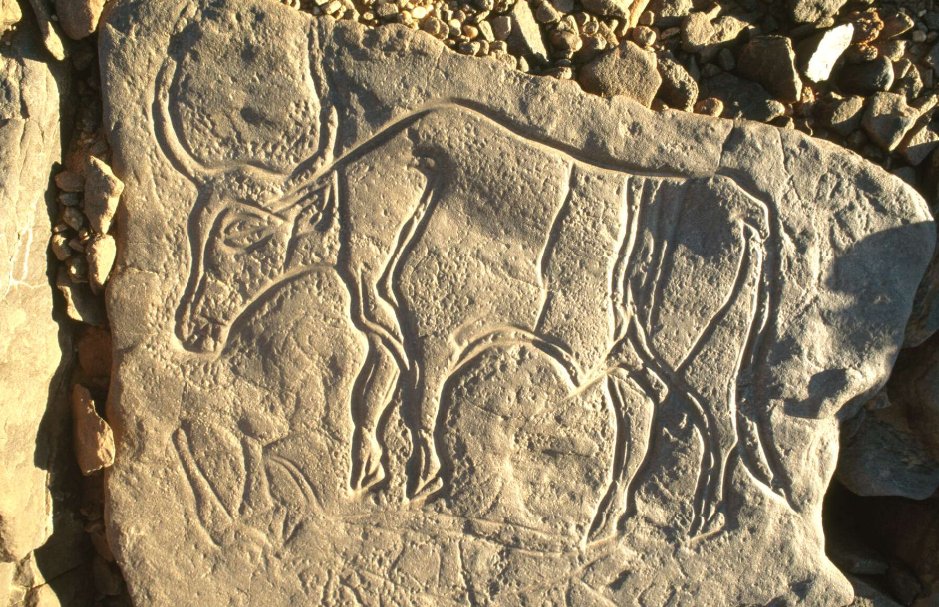 نقوش صخرية في وادي متخندرش، ليبيا